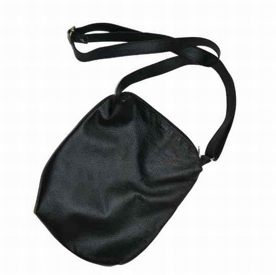 Leather sling bag black