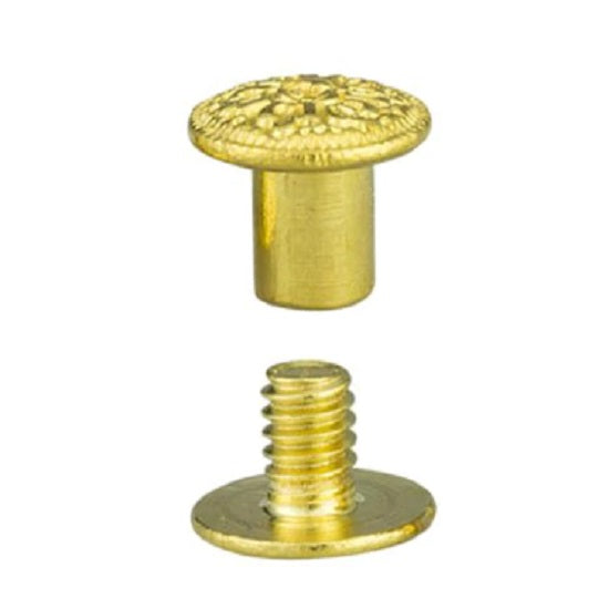 Ivan decorative screw posts  10/pk color: brass plated