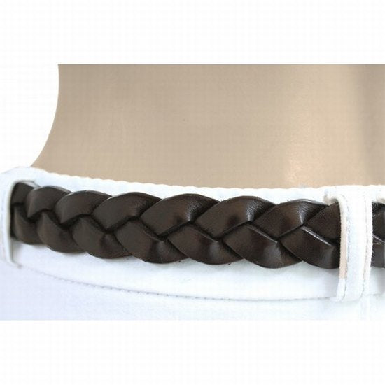 Belt leather plaited black